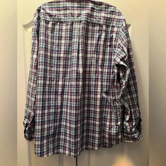 Chaps Men’s Plaid Button Down Long Sleeve Shirt, Size XXL - Picture 4 of 4